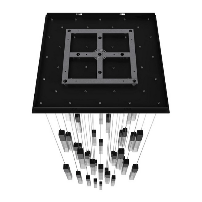 Avenue Lighting HF1903 The Original Glacier 41-lt 36" LED Pendant - Black/Snow