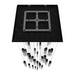 Avenue Lighting HF1903 The Original Glacier 41-lt 36" LED Pendant - Black/Snow