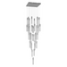 Avenue Lighting HF1903 The Original Glacier 41-lt 36" LED Pendant - Polished Chrome/Snow