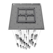 Avenue Lighting HF1903 The Original Glacier 41-lt 36" LED Pendant - Polished Chrome/Snow