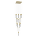 Avenue Lighting HF1904 The Original Glacier 25-lt 28" LED Pendant - Brushed Brass/Snow