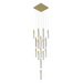 Avenue Lighting HF1904 The Original Glacier 25-lt 28" LED Pendant - Brushed Brass/Snow