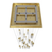 Avenue Lighting HF1904 The Original Glacier 25-lt 28" LED Pendant - Brushed Brass/Snow