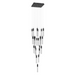 Avenue Lighting HF1904 The Original Glacier 25-lt 28" LED Pendant - Black/Snow