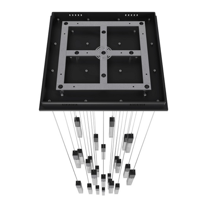 Avenue Lighting HF1904 The Original Glacier 25-lt 28" LED Pendant - Black/Snow
