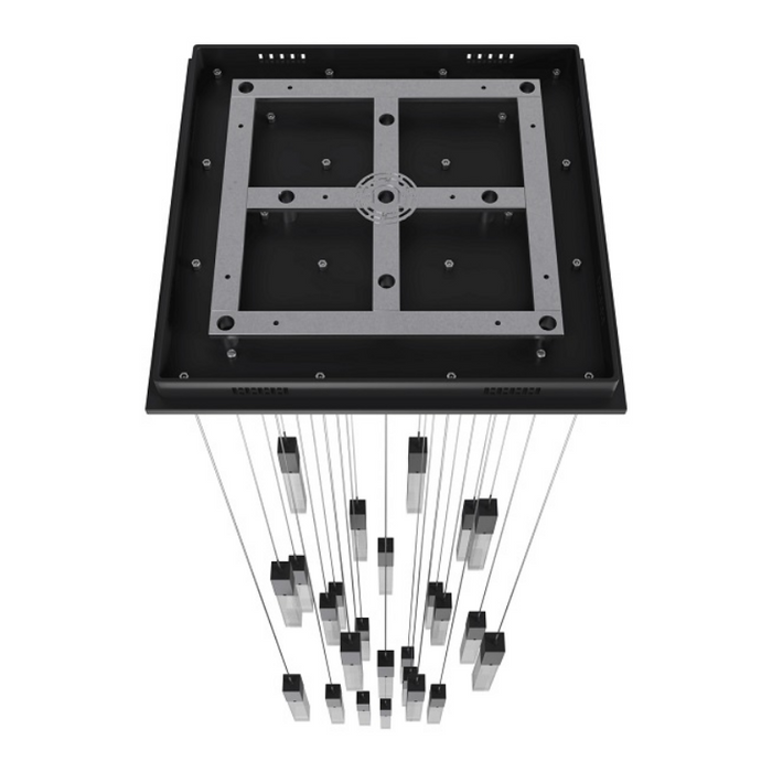 Avenue Lighting HF1904 The Original Glacier 25-lt 28" LED Pendant - Black/Snow