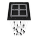 Avenue Lighting HF1904 The Original Glacier 25-lt 28" LED Pendant - Black/Snow