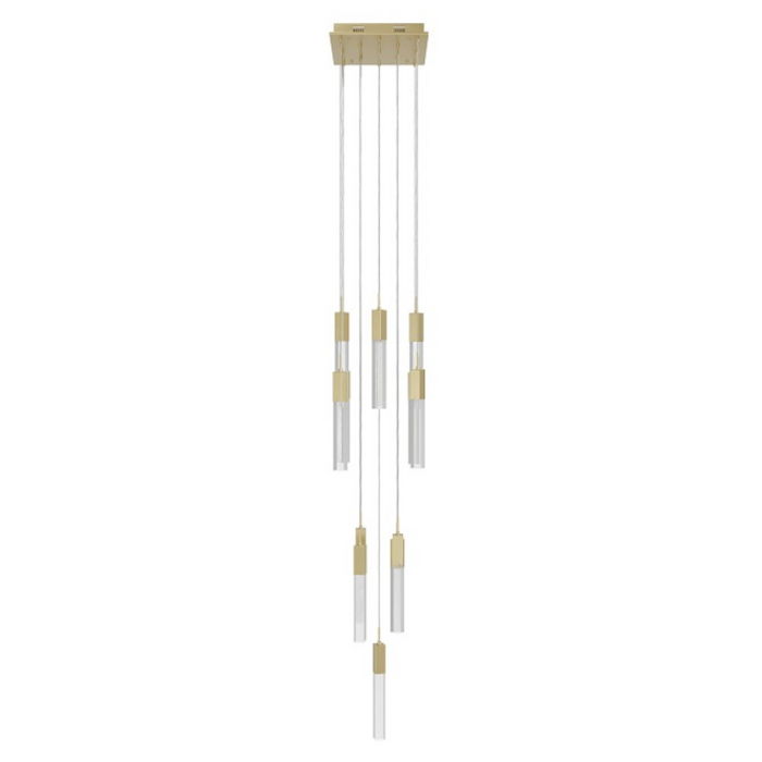 Avenue Lighting HF1905 The Original Glacier 13-lt 20" LED Pendant - Brushed Brass/Snow