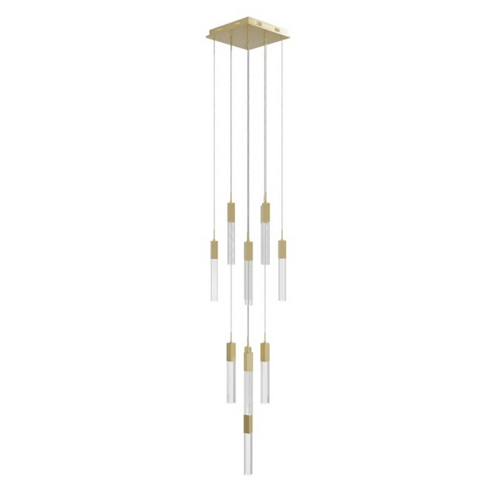 Avenue Lighting HF1905 The Original Glacier 13-lt 20" LED Pendant - Brushed Brass/Snow