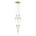 Avenue Lighting HF1905 The Original Glacier 13-lt 20" LED Pendant - Brushed Brass/Snow