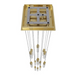 Avenue Lighting HF1905 The Original Glacier 13-lt 20" LED Pendant - Brushed Brass/Snow