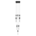 Avenue Lighting HF1905 The Original Glacier 13-lt 20" LED Pendant - Black/Snow