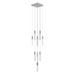 Avenue Lighting HF1905 The Original Glacier 13-lt 20" LED Pendant - Polished Chrome/Snow