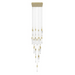 Avenue Lighting HF1904 Aspen 25-lt 28" LED Pendant - Brushed Brass/Clear