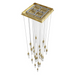 Avenue Lighting HF1904 Aspen 25-lt 28" LED Pendant - Brushed Brass/Clear