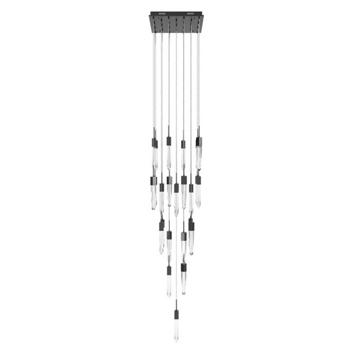 Avenue Lighting HF1904 Aspen 25-lt 28" LED Pendant - Dark Bronze/Clear