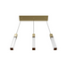 Avenue Lighting HF1900 The Original Glacier 3-lt 37" LED Pendant - Brushed Brass/Bubbled