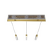 Avenue Lighting HF1900 The Original Glacier 3-lt 37" LED Pendant - Brushed Brass/Bubbled