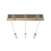 Avenue Lighting HF1900 The Original Glacier 3-lt 37" LED Pendant - Brushed Brass/Clear