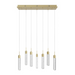 Avenue Lighting HF1900 The Original Glacier 7-lt 47" LED Pendant - Brushed Brass/Bubbled