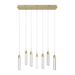 Avenue Lighting HF1900 The Original Glacier 7-lt 47" LED Pendant - Brushed Brass/Clear