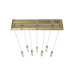 Avenue Lighting HF1900 The Original Glacier 7-lt 47" LED Pendant - Brushed Brass/Clear