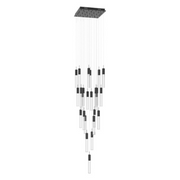 Avenue Lighting HF1904 The Original Glacier 25-lt 28" LED Pendant - Dark Bronze/Clear
