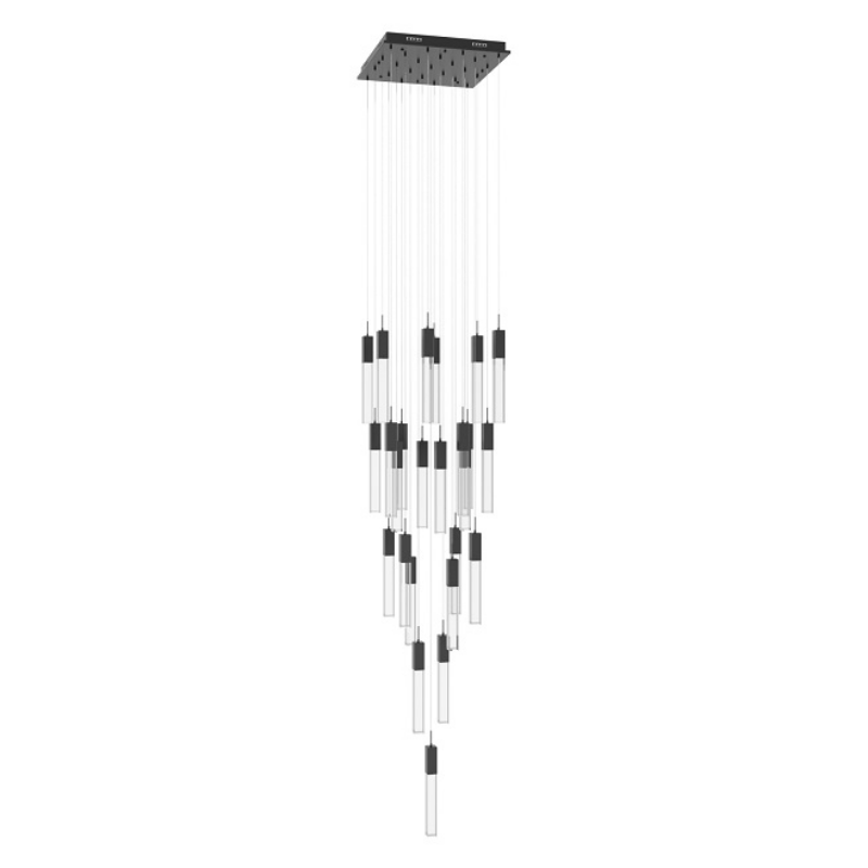 Avenue Lighting HF1904 The Original Glacier 25-lt 28" LED Pendant - Dark Bronze/Clear