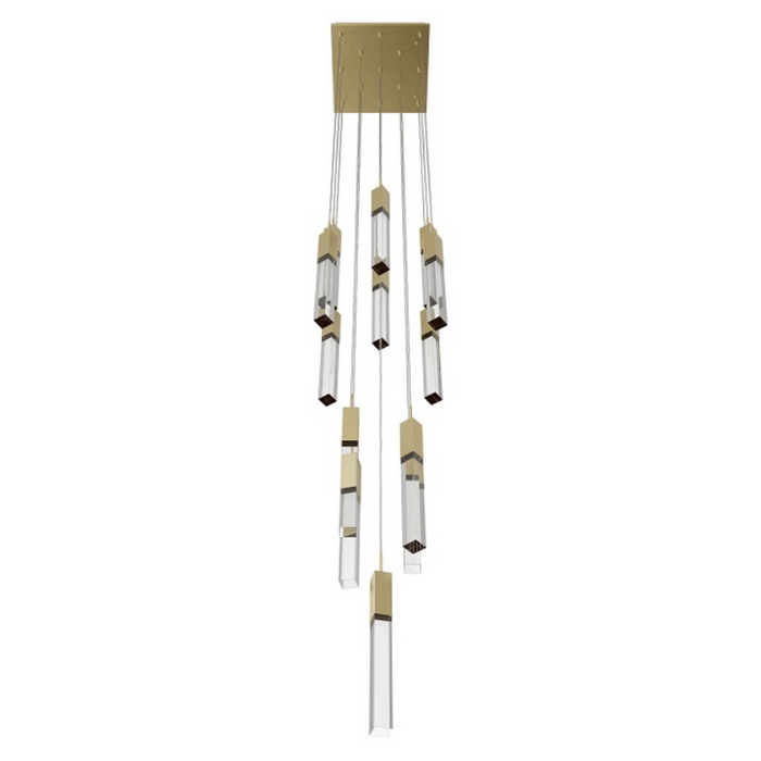 Avenue Lighting HF1905 The Original Glacier 13-lt 20" LED Pendant - Brushed Brass/Clear
