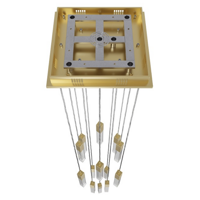 Avenue Lighting HF1905 The Original Glacier 13-lt 20" LED Pendant - Brushed Brass/Clear