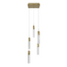 Avenue Lighting HF1900 The Original Glacier 5-lt 12" LED Pendant - Brushed Brass/Snow