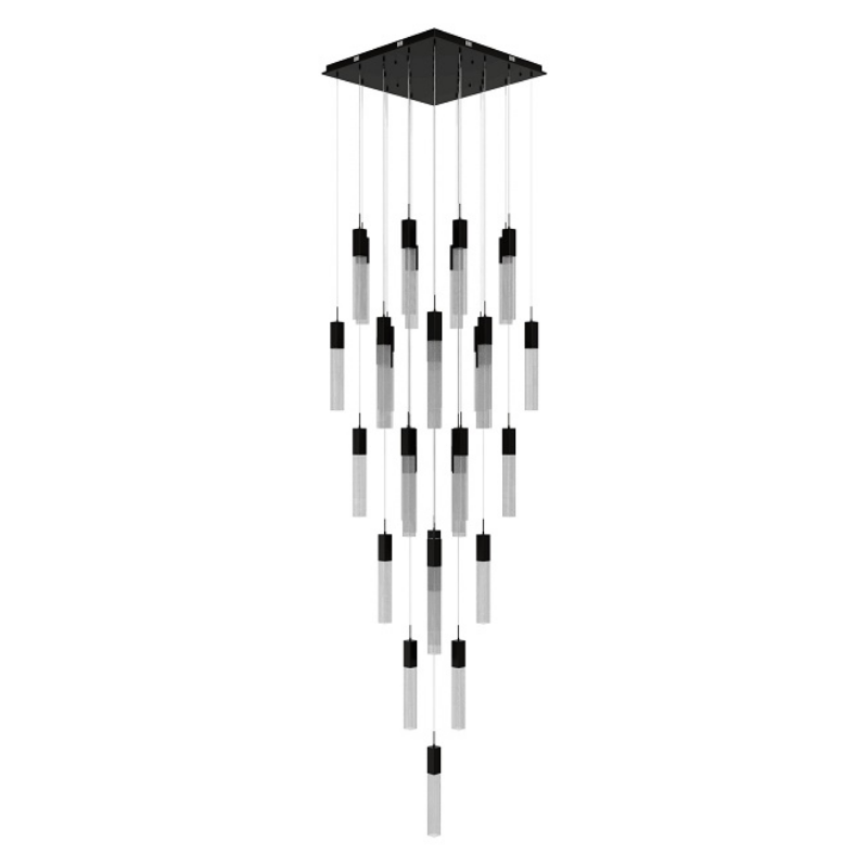 Avenue Lighting HF1903 The Original Glacier 41-lt 36" LED Pendant - Dark Bronze/Snow