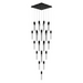 Avenue Lighting HF1903 The Original Glacier 41-lt 36" LED Pendant - Dark Bronze/Snow