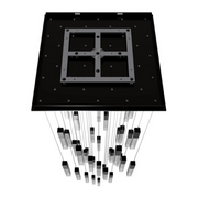 Avenue Lighting HF1903 The Original Glacier 41-lt 36" LED Pendant - Dark Bronze/Snow