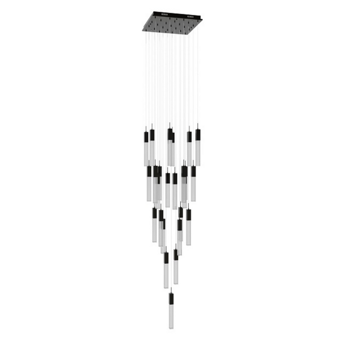 Avenue Lighting HF1904 The Original Glacier 25-lt 28" LED Pendant - Dark Bronze/Snow