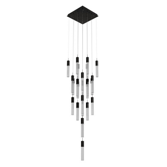 Avenue Lighting HF1904 The Original Glacier 25-lt 28" LED Pendant - Dark Bronze/Snow