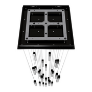 Avenue Lighting HF1904 The Original Glacier 25-lt 28" LED Pendant - Dark Bronze/Snow