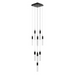 Avenue Lighting HF1905 The Original Glacier 13-lt 20" LED Pendant - Dark Bronze/Snow
