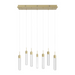 Avenue Lighting HF1900 The Original Glacier 7-lt 47" LED Pendant - Brushed Brass/Snow