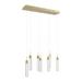 Avenue Lighting HF1900 The Original Glacier 7-lt 47" LED Pendant - Brushed Brass/Snow