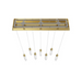 Avenue Lighting HF1900 The Original Glacier 7-lt 47" LED Pendant - Brushed Brass/Snow