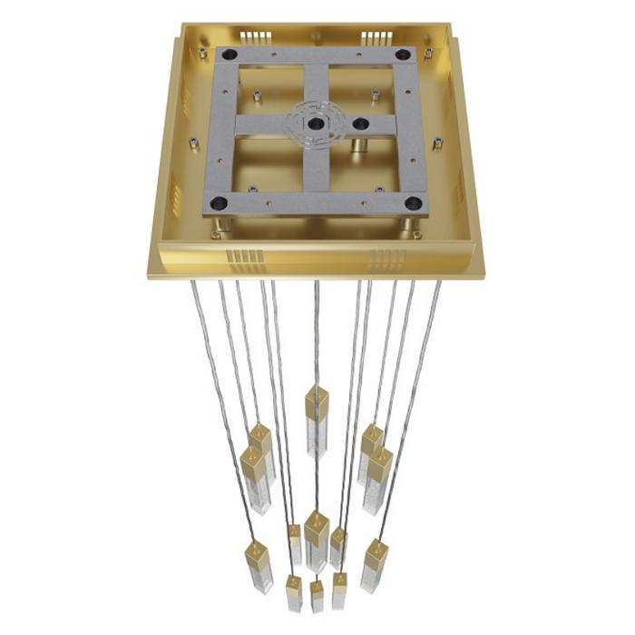 Avenue Lighting HF1905 The Original Glacier 13-lt 20" LED Pendant - Brushed Brass/Bubbled