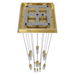 Avenue Lighting HF1905 The Original Glacier 13-lt 20" LED Pendant - Brushed Brass/Bubbled