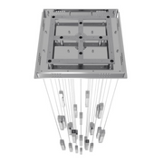 Avenue Lighting HF1904 The Original Glacier 25-lt 28" LED Pendant - Polished Chrome/Bubbled