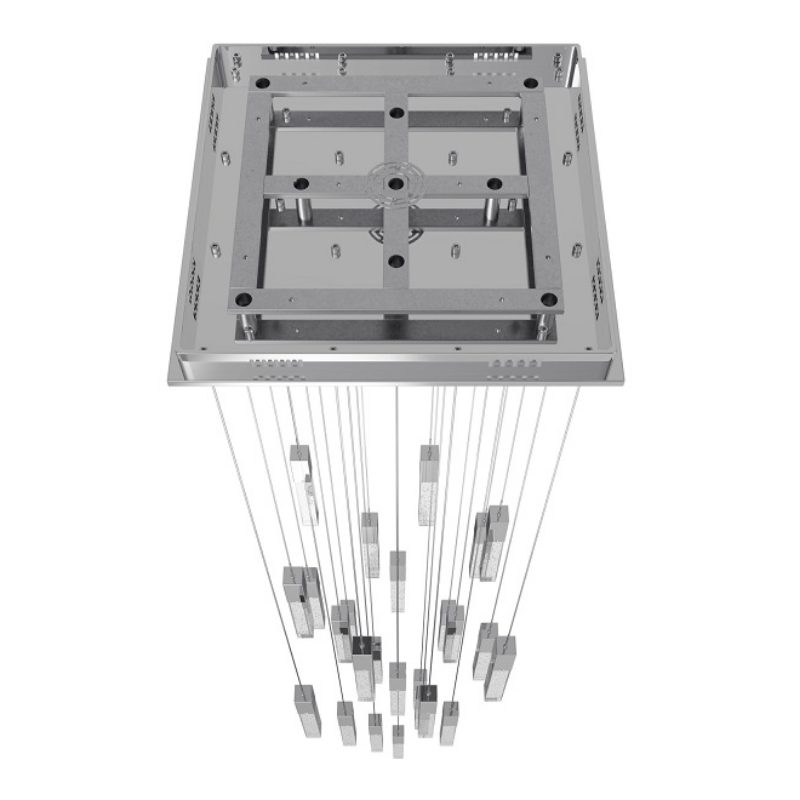 Avenue Lighting HF1904 The Original Glacier 25-lt 28" LED Pendant - Polished Chrome/Bubbled