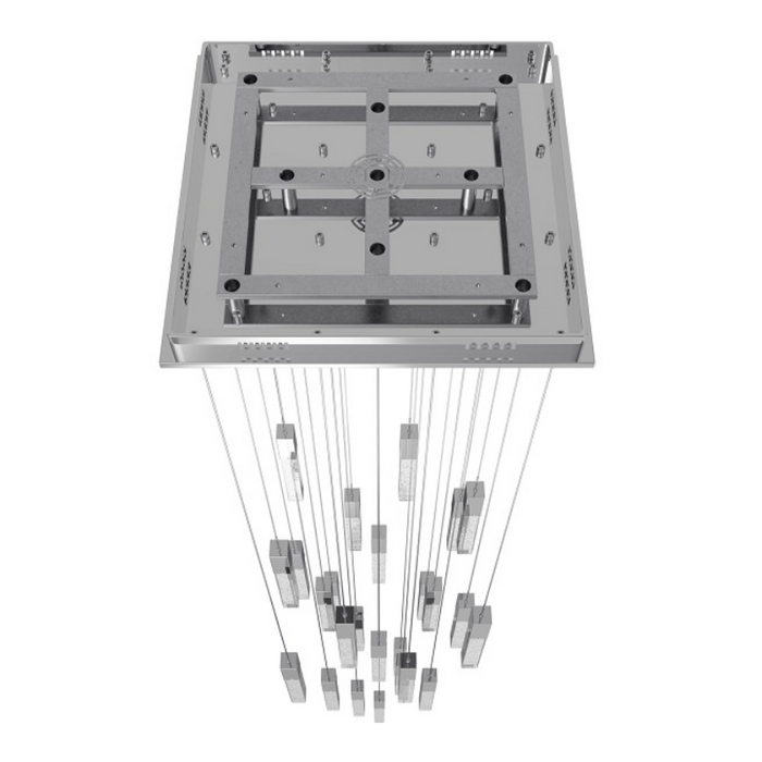 Avenue Lighting HF1904 The Original Glacier 25-lt 28" LED Pendant - Polished Chrome/Bubbled
