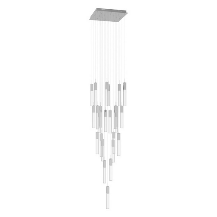 Avenue Lighting HF1904 The Original Glacier 25-lt 28" LED Pendant - Polished Chrome/Clear