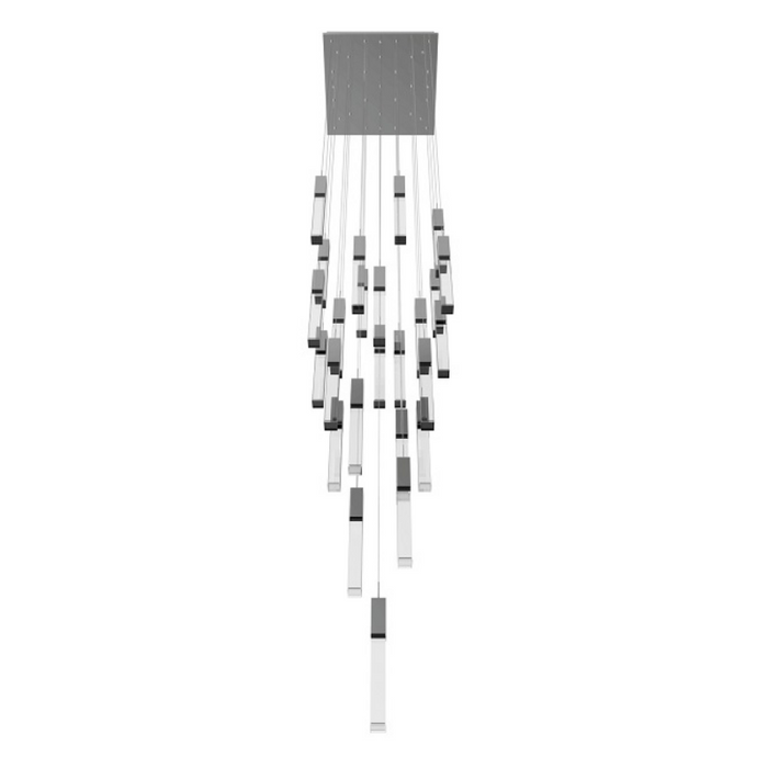 Avenue Lighting HF1904 The Original Glacier 25-lt 28" LED Pendant - Polished Chrome/Clear