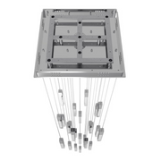 Avenue Lighting HF1904 The Original Glacier 25-lt 28" LED Pendant - Polished Chrome/Clear