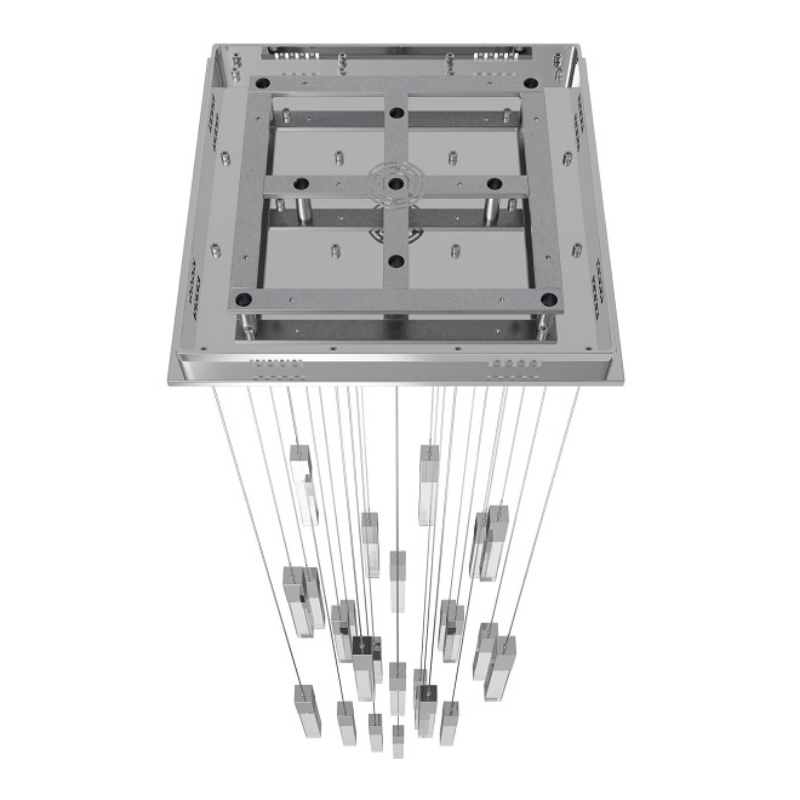 Avenue Lighting HF1904 The Original Glacier 25-lt 28" LED Pendant - Polished Chrome/Clear